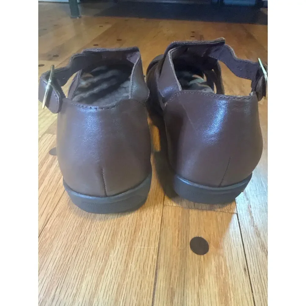 NEW Walking Cradles Closed Toe Sandals Leather Women’s 8 N Narrow Comfort Shoes